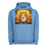 Pigment Pebble Blue pembroke welsh corgi Urban Hoodie - Unal Design