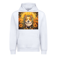 White pembroke welsh corgi Urban Hoodie - Unal Design