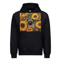 Black pug Urban Hoodie - Unal Design