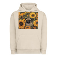 Pigment French Oak pug Urban Hoodie - Unal Design