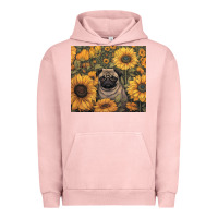 Pigment Salmon pug Urban Hoodie - Unal Design
