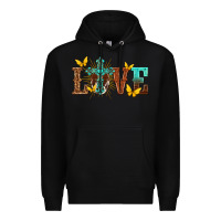 Black love with cross Premium Hoodie - texasbilliewilder
