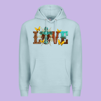 Premium Hoodie love with cross