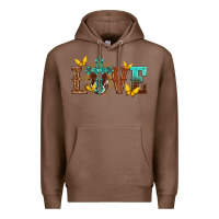 Chestnut love with cross Premium Hoodie - texasbilliewilder