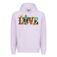 Lilac love with cross Premium Hoodie - texasbilliewilder