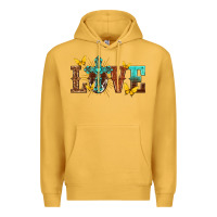 Mustard love with cross Premium Hoodie - texasbilliewilder