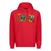 Red love with cross Premium Hoodie - texasbilliewilder
