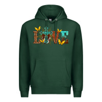 Sports Green love with cross Premium Hoodie - texasbilliewilder
