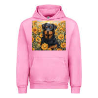 Fuchsia Pink rotweiler Urban Hoodie - Unal Design