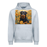 Heather Grey rotweiler Urban Hoodie - Unal Design