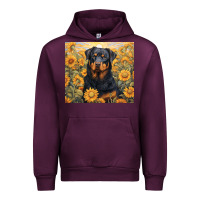 Mauve Wine rotweiler Urban Hoodie - Unal Design