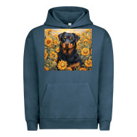 Pigment Midnight Navy rotweiler Urban Hoodie - Unal Design