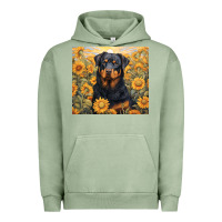 Pigment Oil Green rotweiler Urban Hoodie - Unal Design