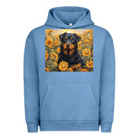 Pigment Pebble Blue rotweiler Urban Hoodie - Unal Design