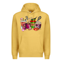 Antique Gold lunch lady coffee cups Premium Hoodie - texasbilliewilder