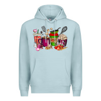 Blue Mist lunch lady coffee cups Premium Hoodie - texasbilliewilder