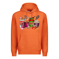 Carrot lunch lady coffee cups Premium Hoodie - texasbilliewilder