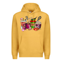 Mustard lunch lady coffee cups Premium Hoodie - texasbilliewilder