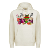 Oatmeal Heather lunch lady coffee cups Premium Hoodie - texasbilliewilder