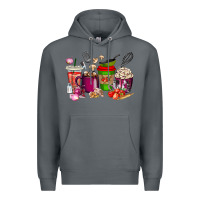 Rock lunch lady coffee cups Premium Hoodie - texasbilliewilder