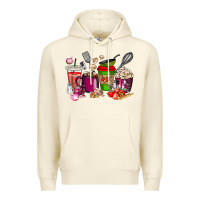 Sandshell lunch lady coffee cups Premium Hoodie - texasbilliewilder