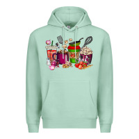 Seafoam lunch lady coffee cups Premium Hoodie - texasbilliewilder