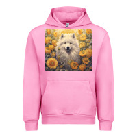 Fuchsia Pink samoyed Urban Hoodie - Unal Design