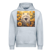 Heather Grey samoyed Urban Hoodie - Unal Design