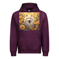 Mauve Wine samoyed Urban Hoodie - Unal Design