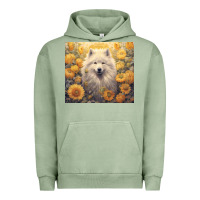 Pigment Oil Green samoyed Urban Hoodie - Unal Design