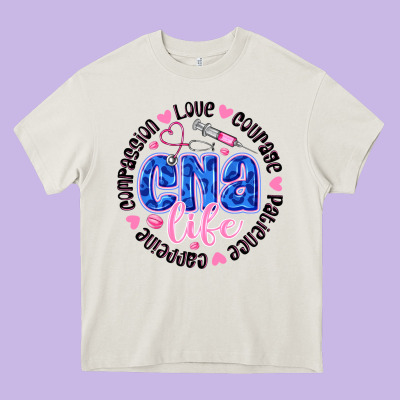 Cna Life Heavy Core Tee Designed By Cowhidedigitalart