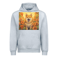 Heather Grey shiba inu Urban Hoodie - Unal Design