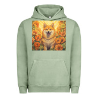 Pigment Oil Green shiba inu Urban Hoodie - Unal Design