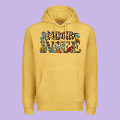 Premium Hoodie miner wife