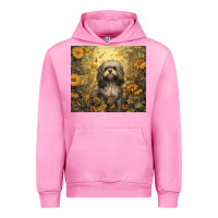 Fuchsia Pink shih tzu Urban Hoodie - Unal Design