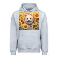 Heather Grey westie Urban Hoodie - Unal Design