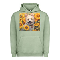 Pigment Oil Green westie Urban Hoodie - Unal Design