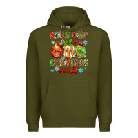 Army Green balls deep in christmas spirit Premium Hoodie - Zillion Design Studio
