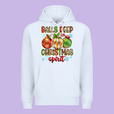 Premium Hoodie balls deep in christmas spirit