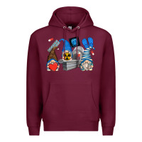 Burgundy mri gnomes Premium Hoodie - Zillion Design Studio