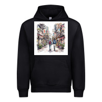 Black Japan Street Urban Hoodie - Unal Design