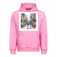 Fuchsia Pink Japan Street Urban Hoodie - Unal Design