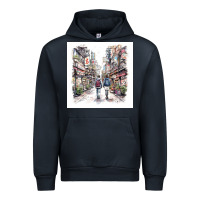 Navy Japan Street Urban Hoodie - Unal Design