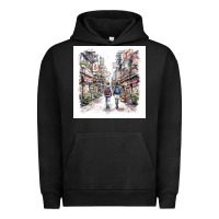 Pigment Black Japan Street Urban Hoodie - Unal Design