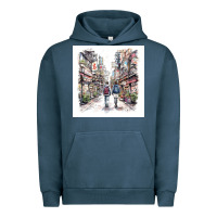 Pigment Midnight Navy Japan Street Urban Hoodie - Unal Design