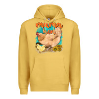 Antique Gold mama hen with sunflowers Premium Hoodie - texasbilliewilder