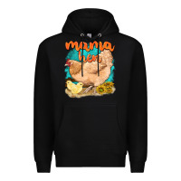 Black mama hen with sunflowers Premium Hoodie - texasbilliewilder