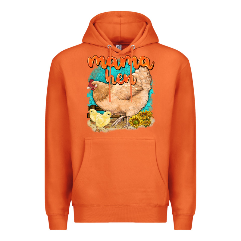Mama Hen With Sunflowers Premium Hoodie by texasbilliewilder | Teevron
