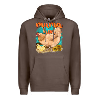 Coffee mama hen with sunflowers Premium Hoodie - texasbilliewilder