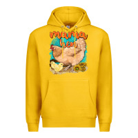 Lemon mama hen with sunflowers Premium Hoodie - texasbilliewilder